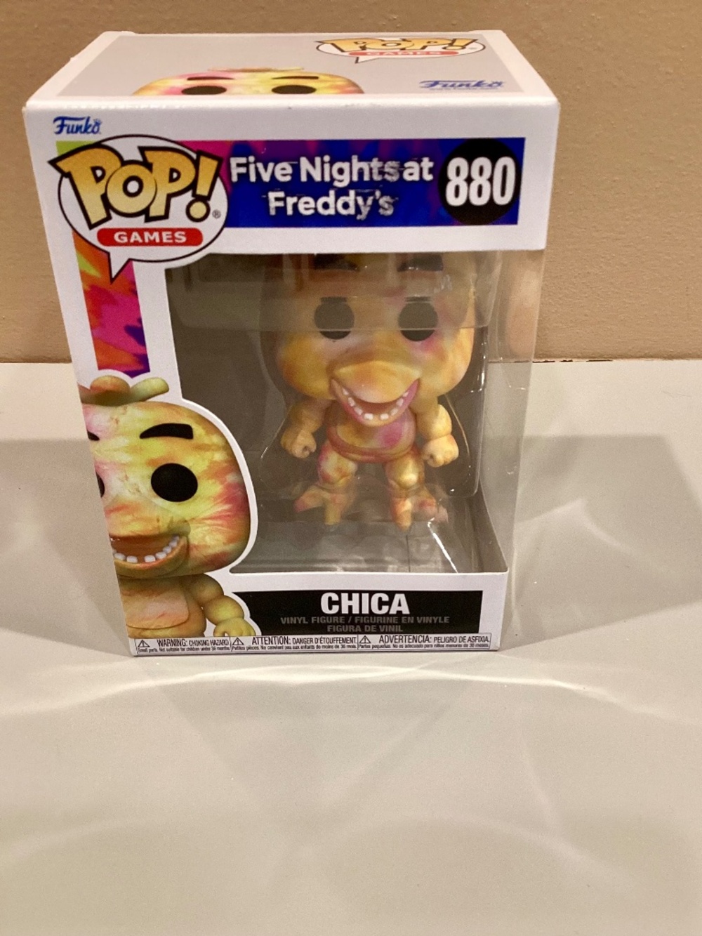 FUNKO POP Games FNAF Tie Dye Chica Vinyl Figure #880 Collectible In Box 2022